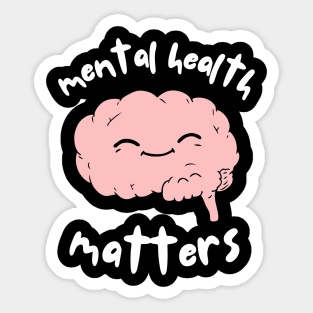 Mental Health Matters Awareness Brain Sticker